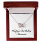 Happy Birthday Shannon - Interlocking Hearts Necklace With Mahogany Style Luxury Box