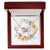 Boho Flowers Wreath Watercolor 10 - Interlocking Hearts Necklace With Mahogany Style Luxury Box