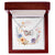 Boho Flowers Wreath Watercolor 11 - Interlocking Hearts Necklace With Mahogany Style Luxury Box