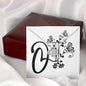 Botanical Monogram O - Love Knot Necklace With Mahogany Style Luxury Box