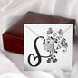 Botanical Monogram S - Love Knot Necklace With Mahogany Style Luxury Box