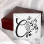 Botanical Monogram C - Love Knot Necklace With Mahogany Style Luxury Box