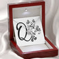 Botanical Monogram Q - Love Knot Necklace With Mahogany Style Luxury Box