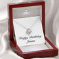 Happy Birthday Joann - Love Knot Necklace With Mahogany Style Luxury Box