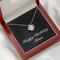 Happy Birthday Alissa v2 - Love Knot Necklace With Mahogany Style Luxury Box