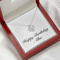 Happy Birthday Alba - Love Knot Necklace With Mahogany Style Luxury Box