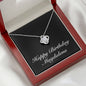 Happy Birthday Magdalena v2 - Love Knot Necklace With Mahogany Style Luxury Box