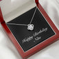 Happy Birthday Nita v2 - Love Knot Necklace With Mahogany Style Luxury Box