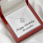 Happy Birthday Alexandra - Love Knot Necklace With Mahogany Style Luxury Box