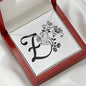 Botanical Monogram Z - Love Knot Necklace With Mahogany Style Luxury Box