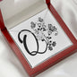 Botanical Monogram Q - Love Knot Necklace With Mahogany Style Luxury Box