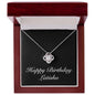 Happy Birthday Latisha v2 - Love Knot Necklace With Mahogany Style Luxury Box