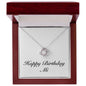 Happy Birthday Mi - Love Knot Necklace With Mahogany Style Luxury Box