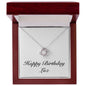 Happy Birthday Luz - Love Knot Necklace With Mahogany Style Luxury Box