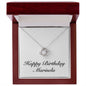 Happy Birthday Marisela - Love Knot Necklace With Mahogany Style Luxury Box