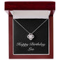 Happy Birthday Lea v2 - Love Knot Necklace With Mahogany Style Luxury Box