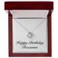 Happy Birthday Roxanna - Love Knot Necklace With Mahogany Style Luxury Box