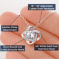 Happy Birthday Laurie v2 - Love Knot Necklace With Mahogany Style Luxury Box