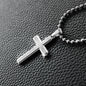 Best Father Since 1994 - Stainless Steel Ball Chain Cross Necklace With Mahogany Style Luxury Box