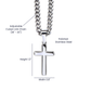 Best Father Since 2003 - Stainless Steel Cuban Link Chain Cross Necklace With Mahogany Style Luxury Box