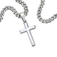Best Father Since 2022 - Stainless Steel Cuban Link Chain Cross Necklace With Mahogany Style Luxury Box