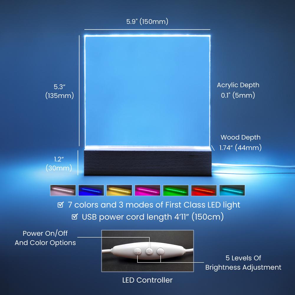 Janet v01 - Square Acrylic Plaque