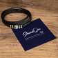 You Are My Heartbeat v2 - Men's "Love You Forever" Bracelet With Mahogany Style Luxury Box