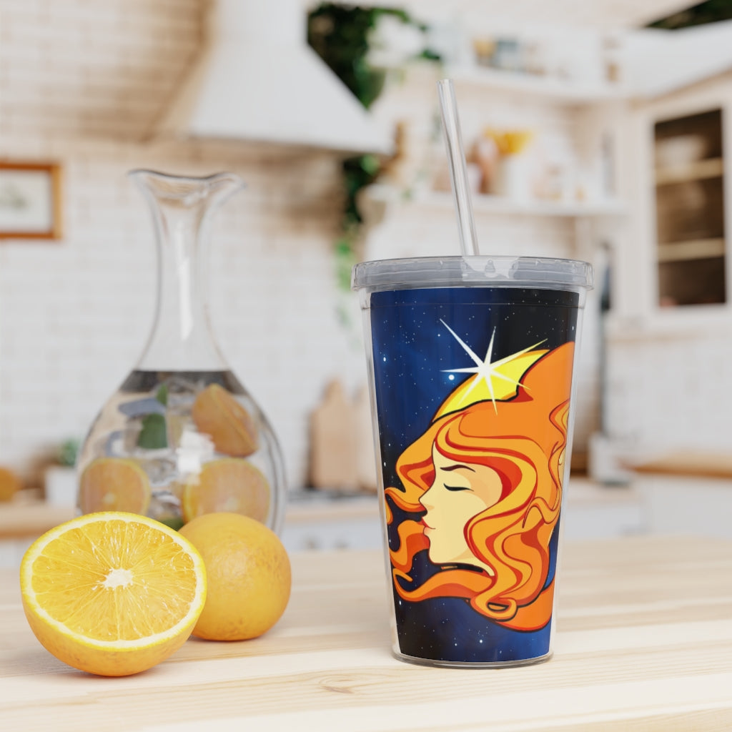 Zodiac Sign Gemini - 20oz Plastic Tumbler with Straw