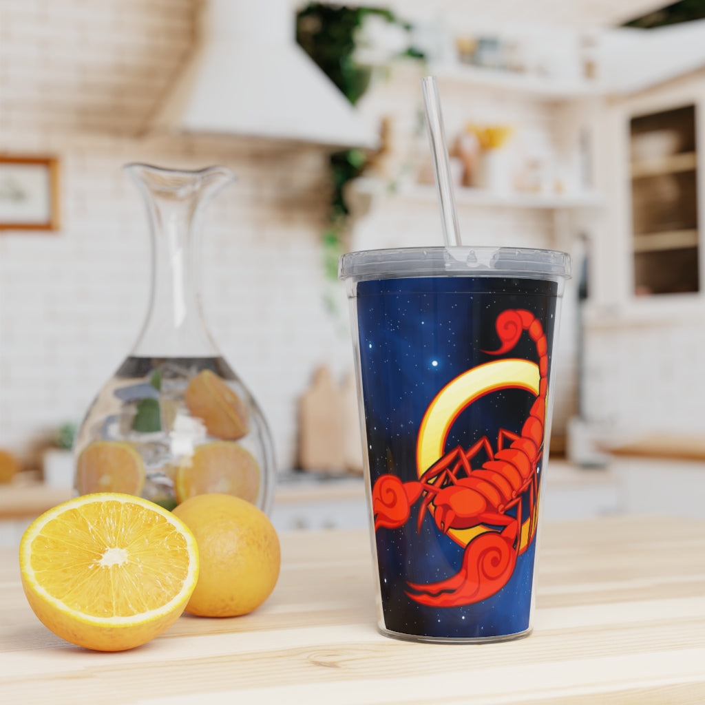 Zodiac Sign Scorpio - 20oz Plastic Tumbler with Straw