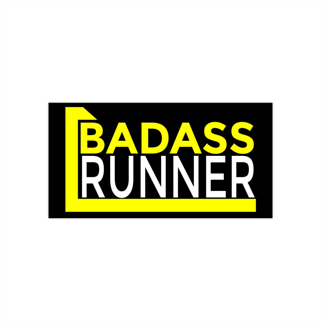 Badass Runner - 7.5" x 3.75" Bumper Sticker