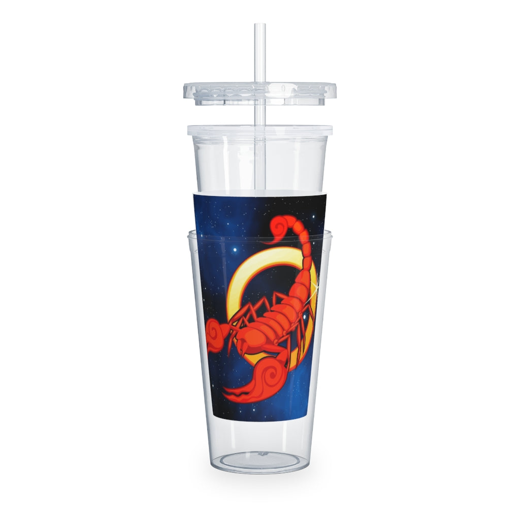 Zodiac Sign Scorpio - 20oz Plastic Tumbler with Straw