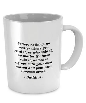 Buddha - Common Sense - Coffee Mug - Unique Gifts Store