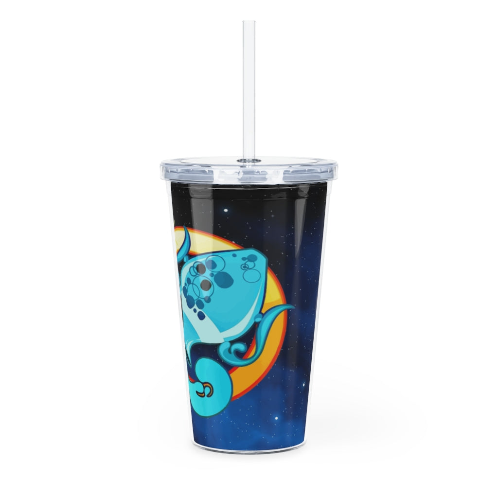 Zodiac Sign Aquarius - 20oz Plastic Tumbler with Straw
