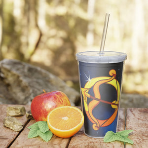 Zodiac Sign Sagittarius - 20oz Plastic Tumbler with Straw
