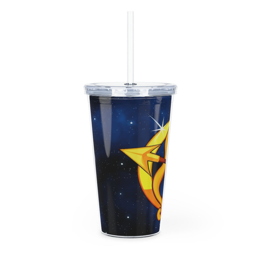 Zodiac Sign Sagittarius - 20oz Plastic Tumbler with Straw
