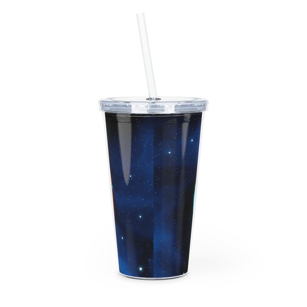 Zodiac Sign Aquarius - 20oz Plastic Tumbler with Straw