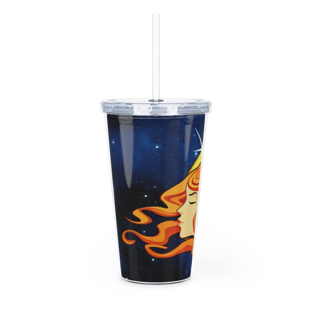 Zodiac Sign Gemini - 20oz Plastic Tumbler with Straw