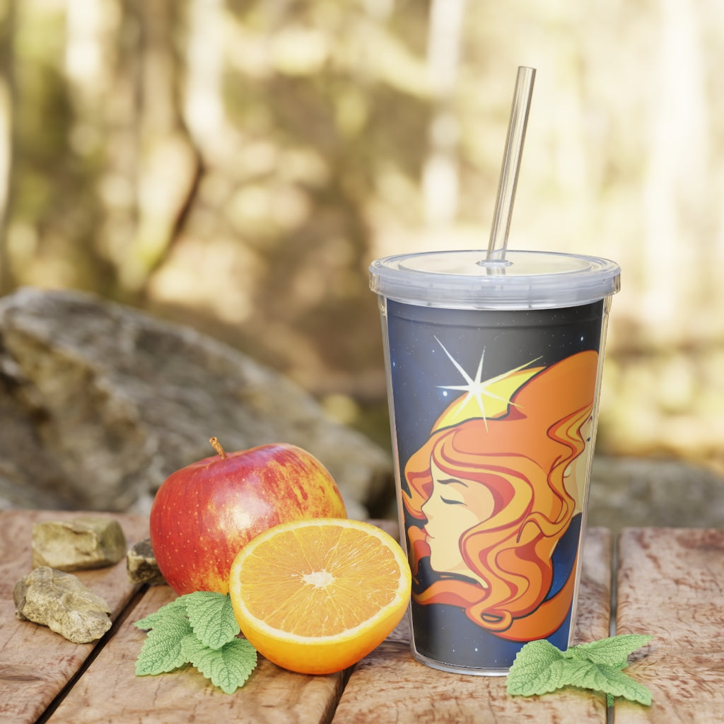 Zodiac Sign Gemini - 20oz Plastic Tumbler with Straw