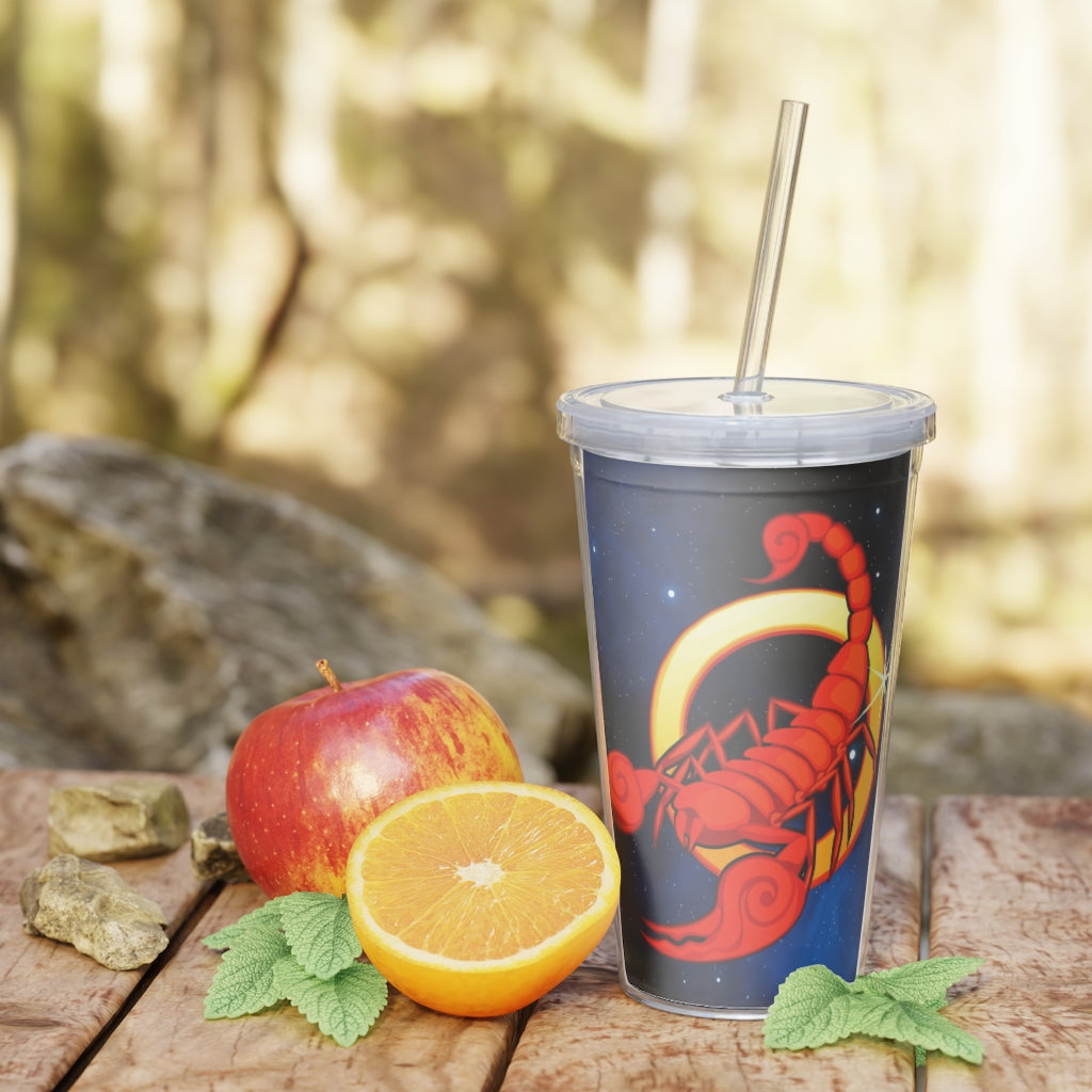 Zodiac Sign Scorpio - 20oz Plastic Tumbler with Straw