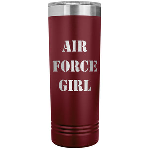 Air Force Girl - 22oz Insulated Skinny Tumbler
