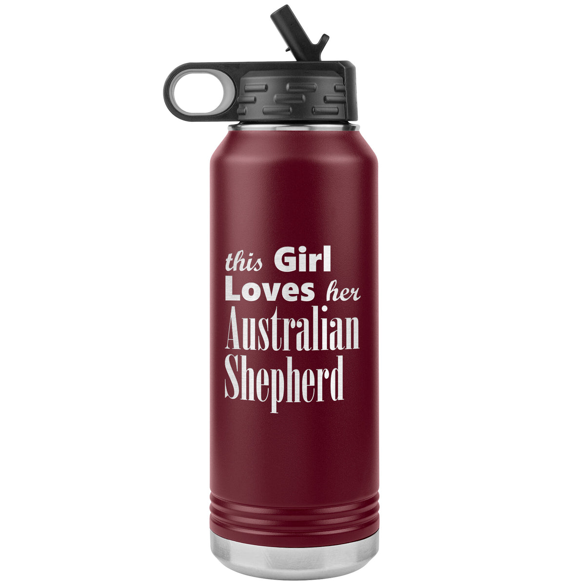 Australian Shepherd - 32oz Insulated Water Bottle