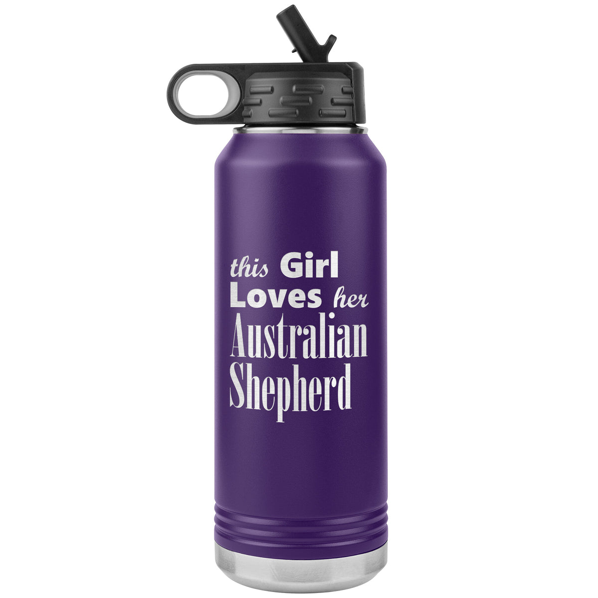 Australian Shepherd - 32oz Insulated Water Bottle