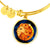 Zodiac Sign Leo - 18k Gold Finished Bangle Bracelet