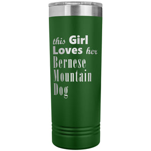 Bernese Mountain Dog - 22oz Insulated Skinny Tumbler