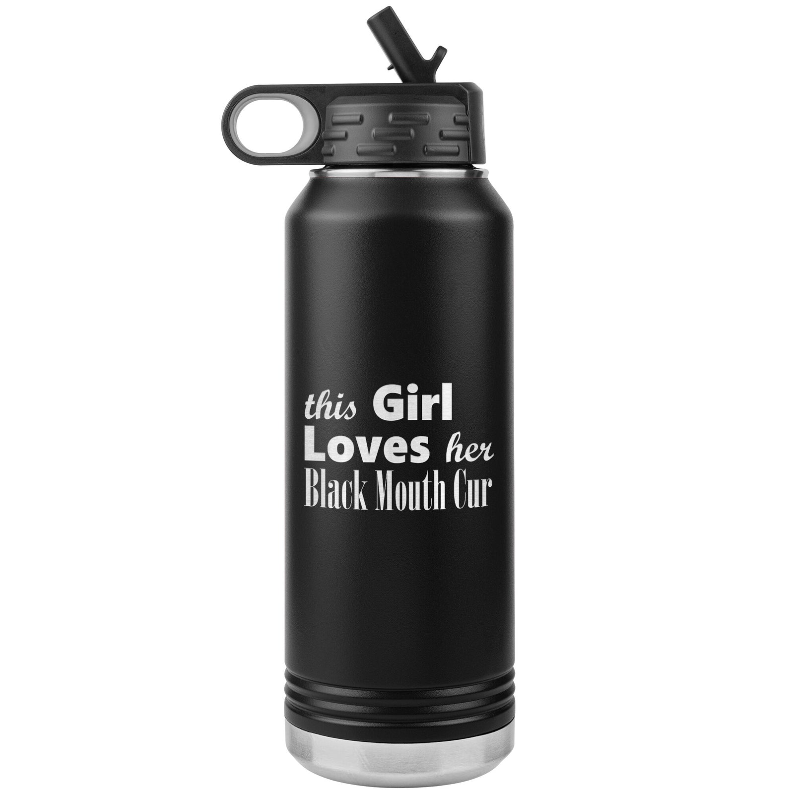 Black Mouth Cur - 32oz Insulated Water Bottle