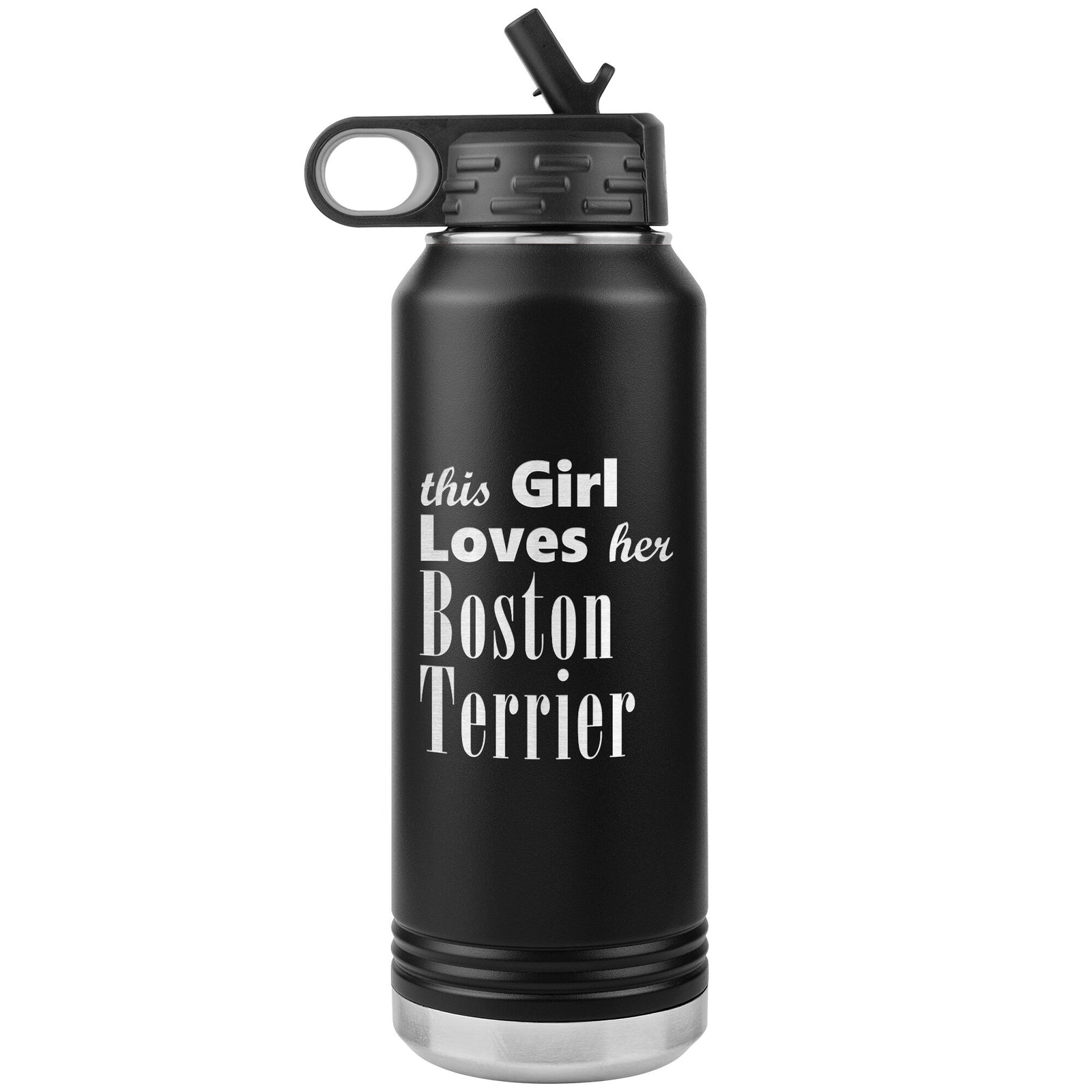 Boston Terrier - 32oz Insulated Water Bottle