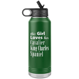 Cavalier King Charles Spaniel - 32oz Insulated Water Bottle