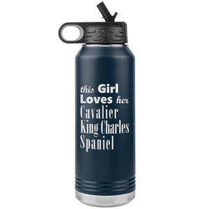 Cavalier King Charles Spaniel - 32oz Insulated Water Bottle
