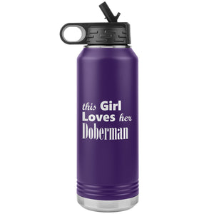 Doberman - 32oz Insulated Water Bottle