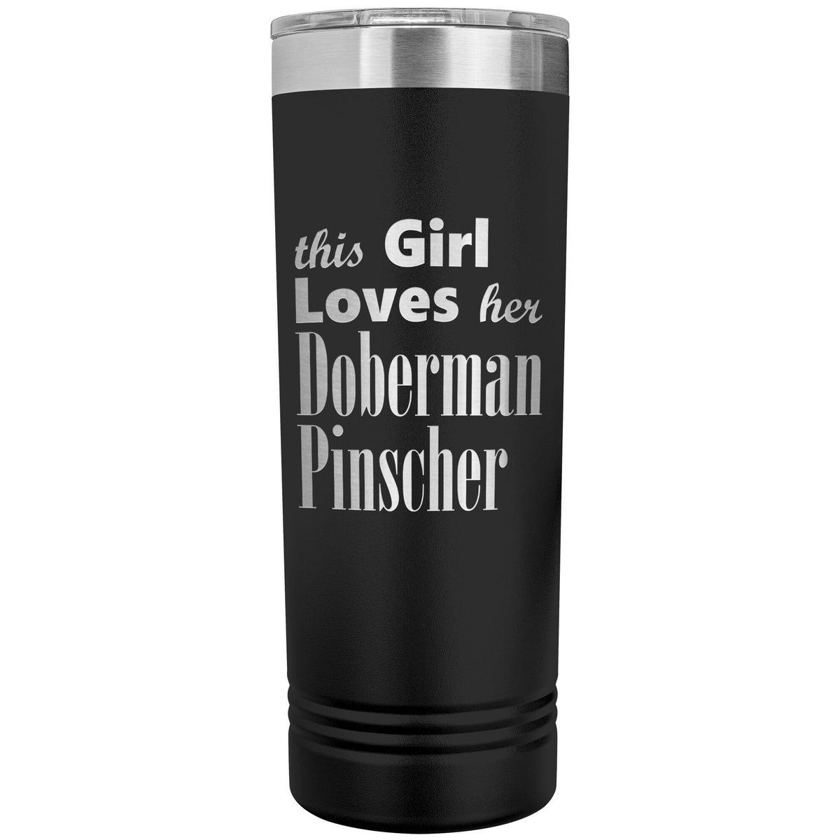 Doberman Pinscher - 22oz Insulated Skinny Tumbler